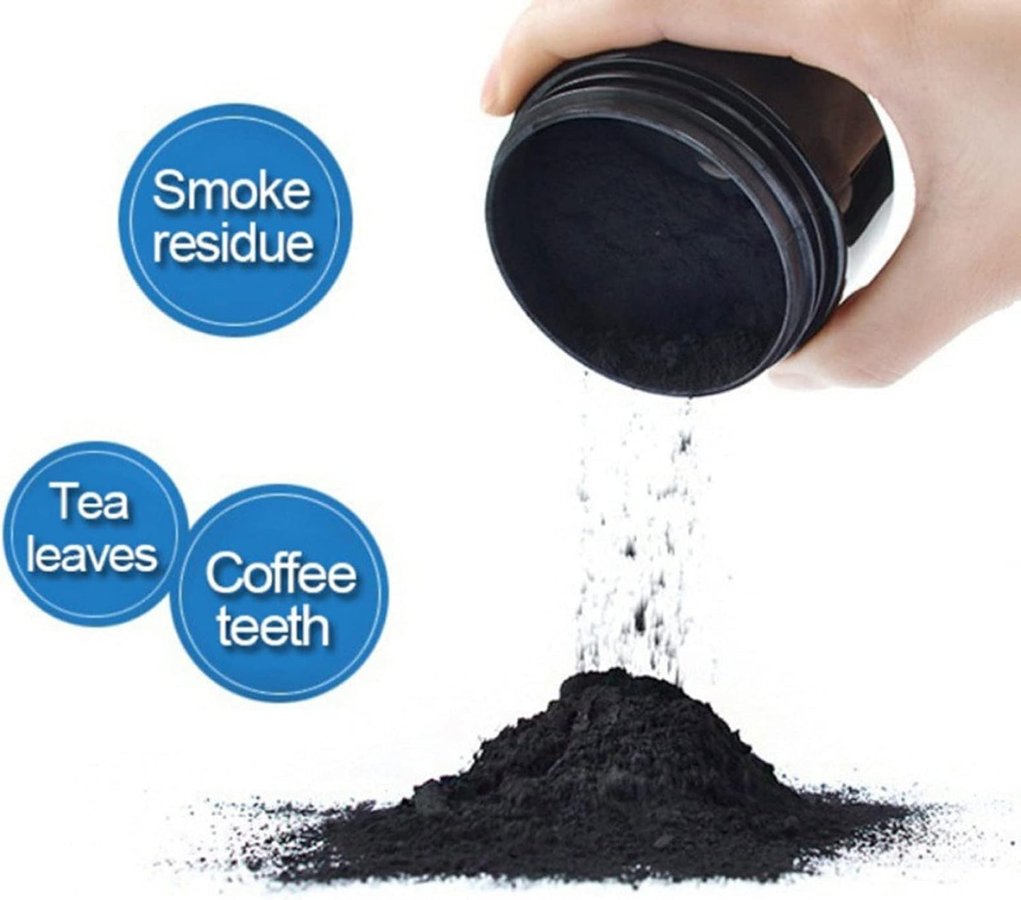 Teeth Whitening Charcoal Powder, Teeth Whitener Powder Oral Care Sets Natural Coconut, No Hurt on Enamel or Gum (1)