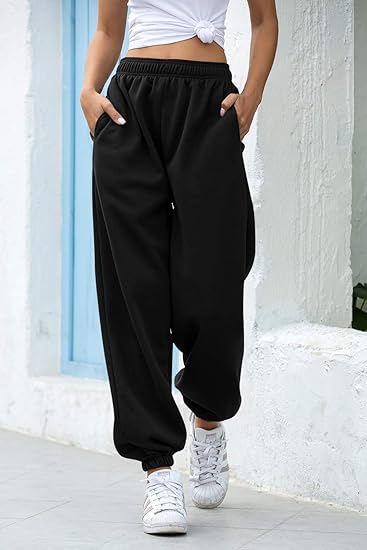 Women'S High Waisted Sweatpants Athletic Pants Baggy Joggers Lounge Workout Jogging with Pockets