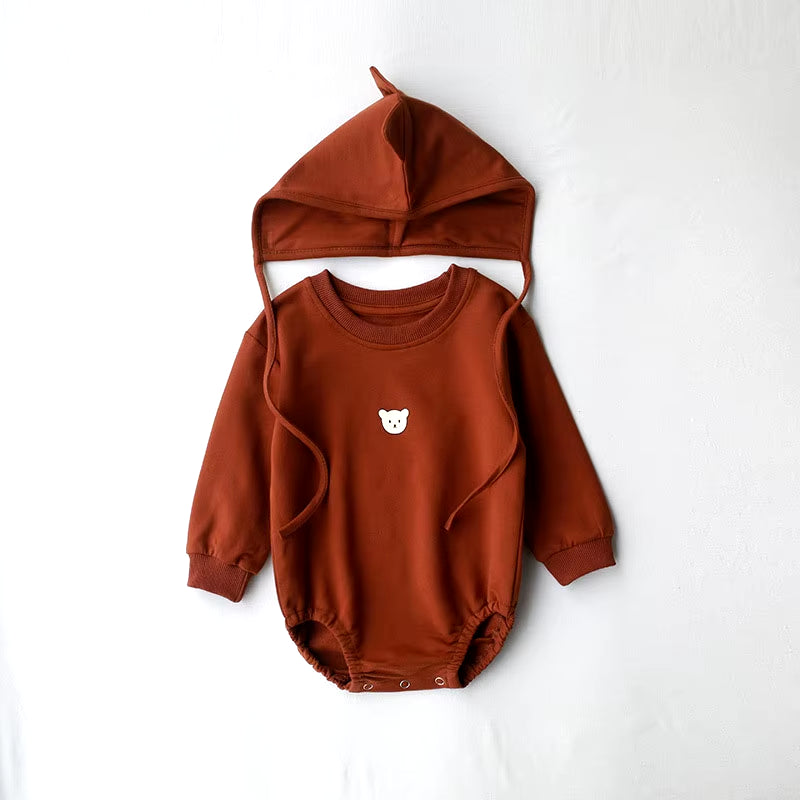 Family Matching Outfits T-Shirt Baby Bodysuit with Hat Bear Mother Kids Clothes