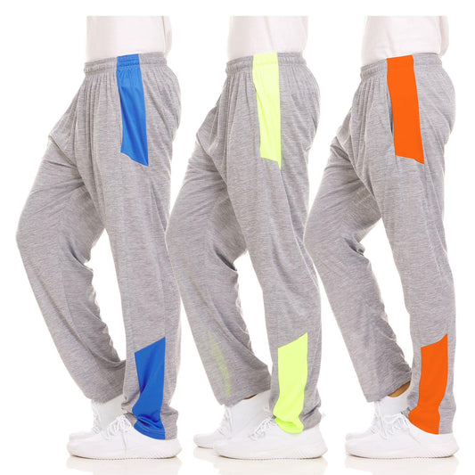 Dri-Fit Pant 3 Pack-Moisture Wicking, High Performance, Comfy Spandex-Poly Blend (Up to Size 3XL)