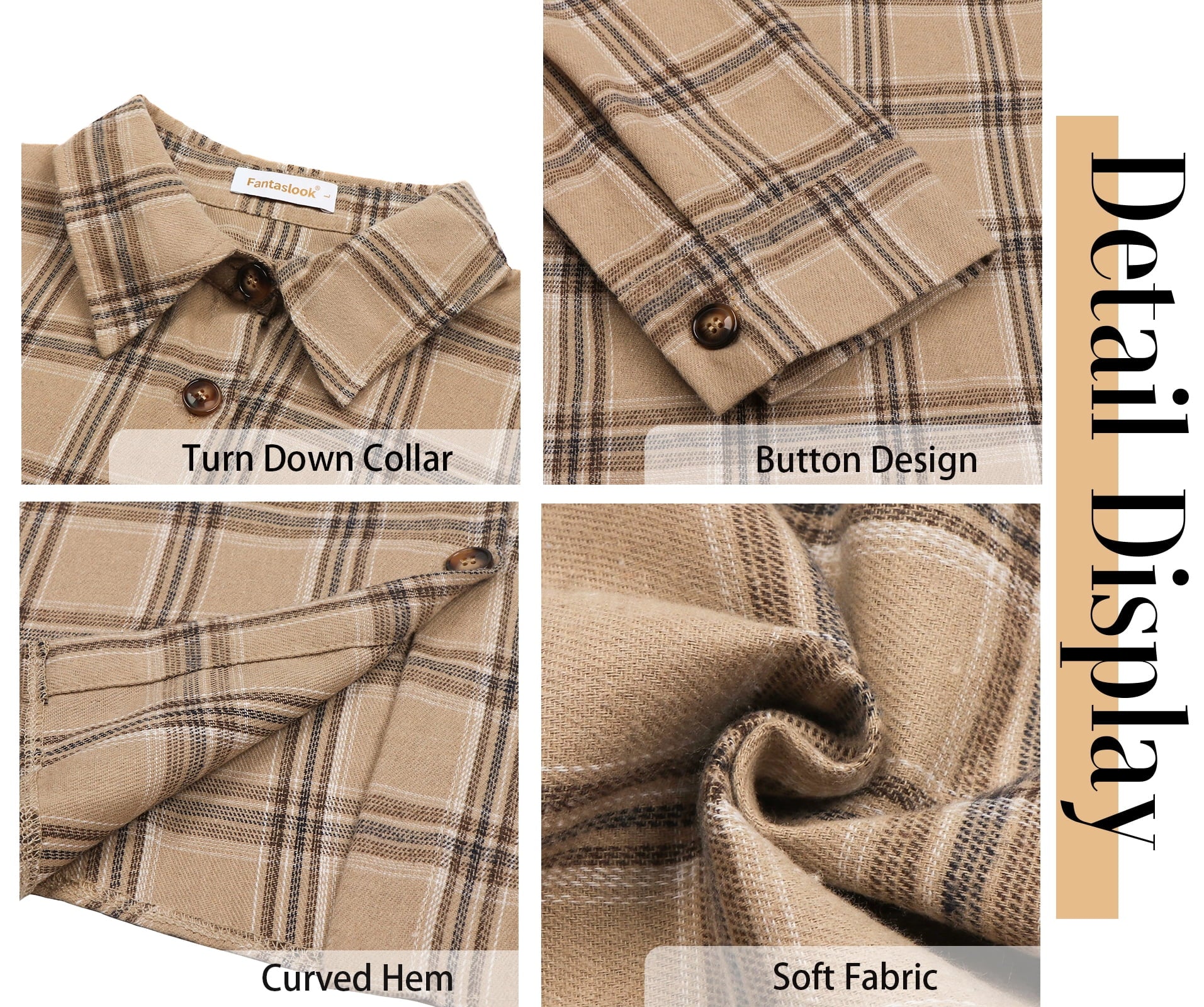 Plaid Flannel Shirts for Women Oversized Long Sleeve Button down Shirts Blouses Tops