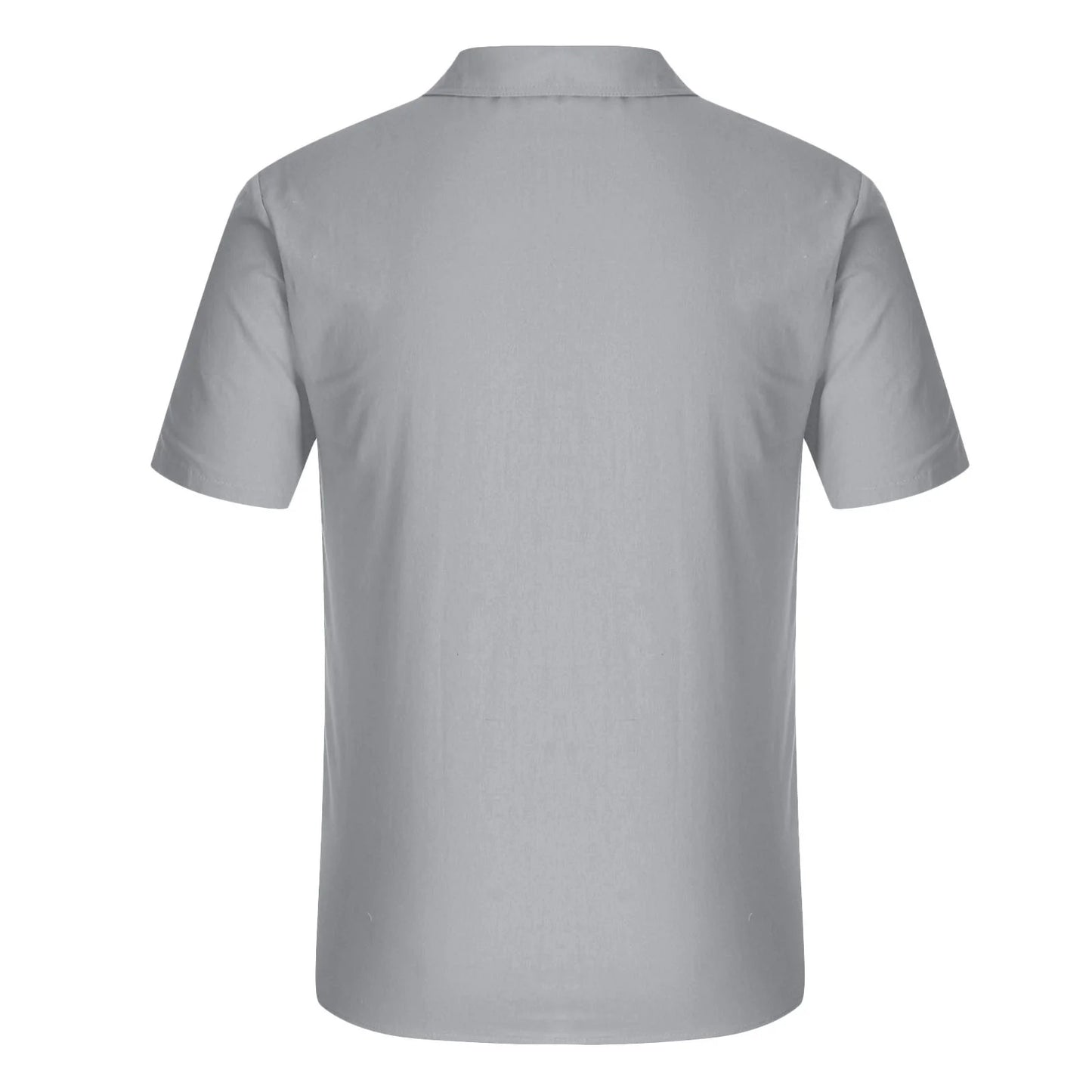 Mens Short Sleeve Classic Shirts Fishing Casual Regular-Fit Button-Up Collared Plaid Double Pocket Dress Shirt Top Tees Blouses Men Short Sleeve Shirts Button up Clearance Beach Wedding Shirt M-5XL