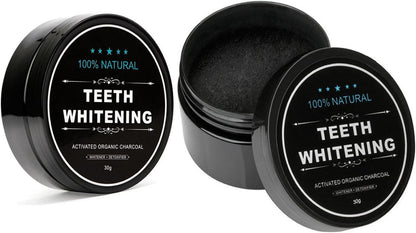 Teeth Whitening Charcoal Powder, Teeth Whitener Powder Oral Care Sets Natural Coconut, No Hurt on Enamel or Gum (1)