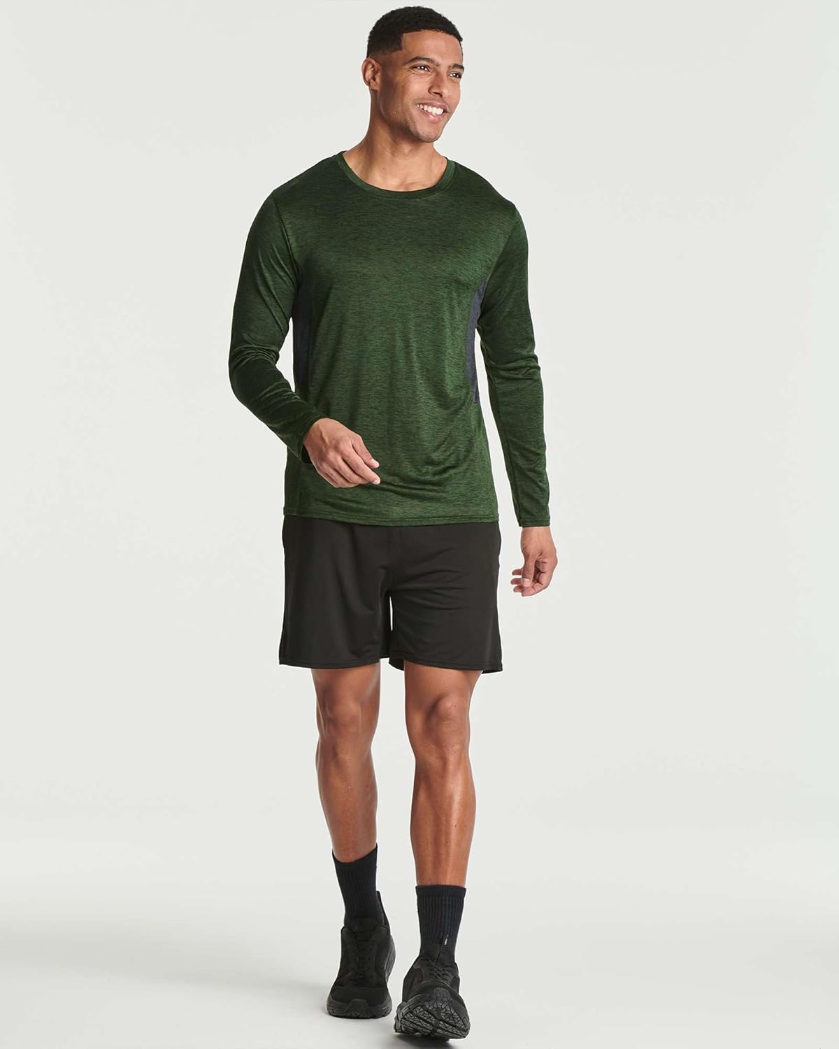 4 Pack Mens Long Sleeve Dry Fit T Shirts Hiking Fishing Workout Gym Work Sun UPF 50 Wicking Running Tee