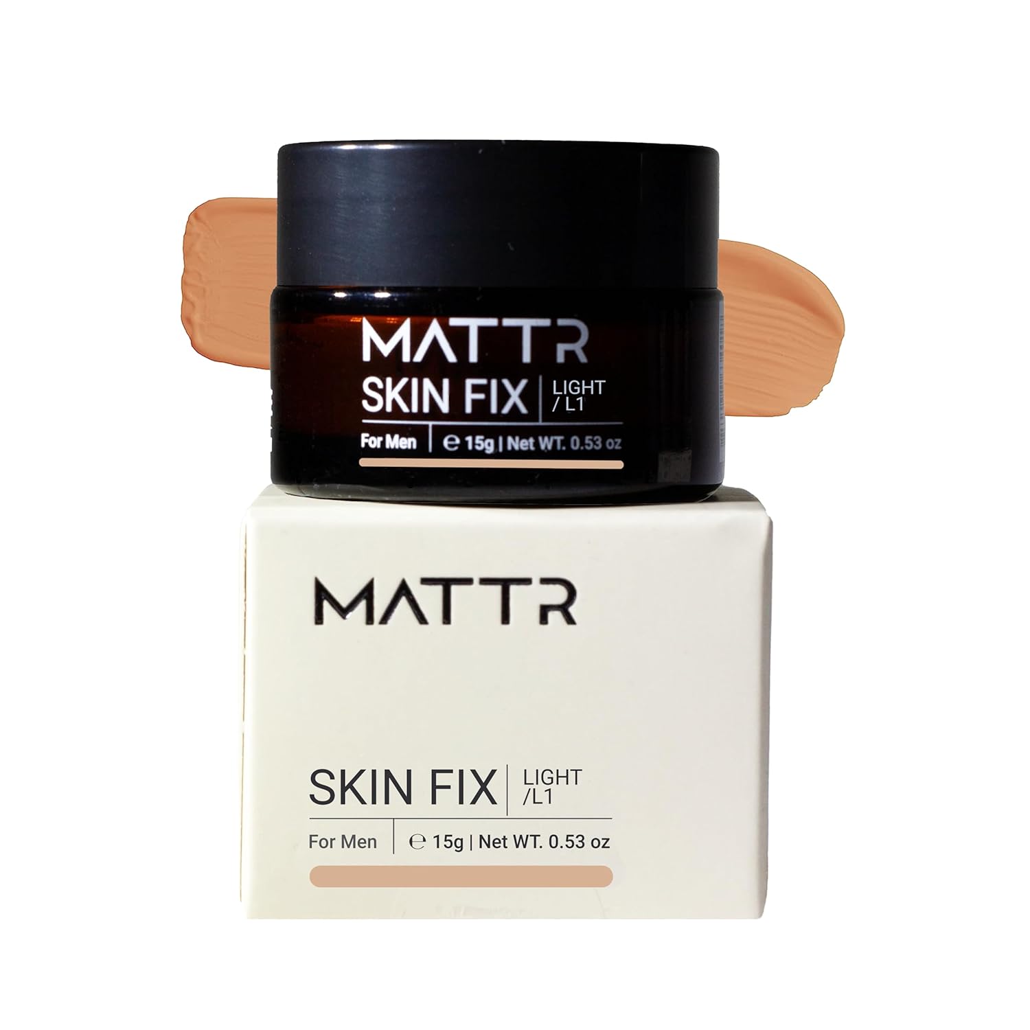 Skin Fix - Luxury - Easy for Men - Tinted Concealer - Visibly Covers Fine Lines, Under-Eye Bags, Razor Burns, Pimples - Vegan Makeup - Perfect for Gym Bag or Travel - 15G (F1)