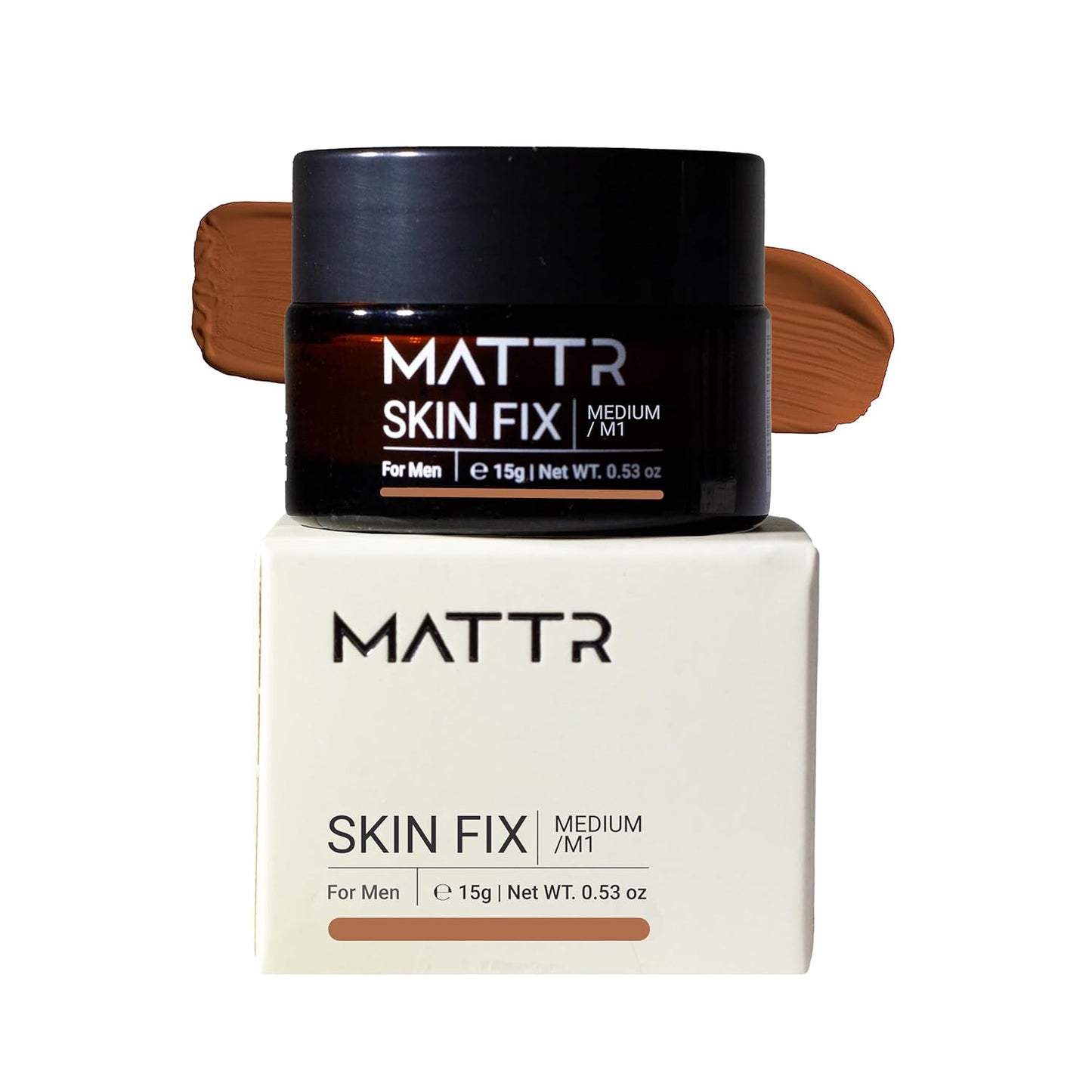 Skin Fix - Luxury - Easy for Men - Tinted Concealer - Visibly Covers Fine Lines, Under-Eye Bags, Razor Burns, Pimples - Vegan Makeup - Perfect for Gym Bag or Travel - 15G (F1)