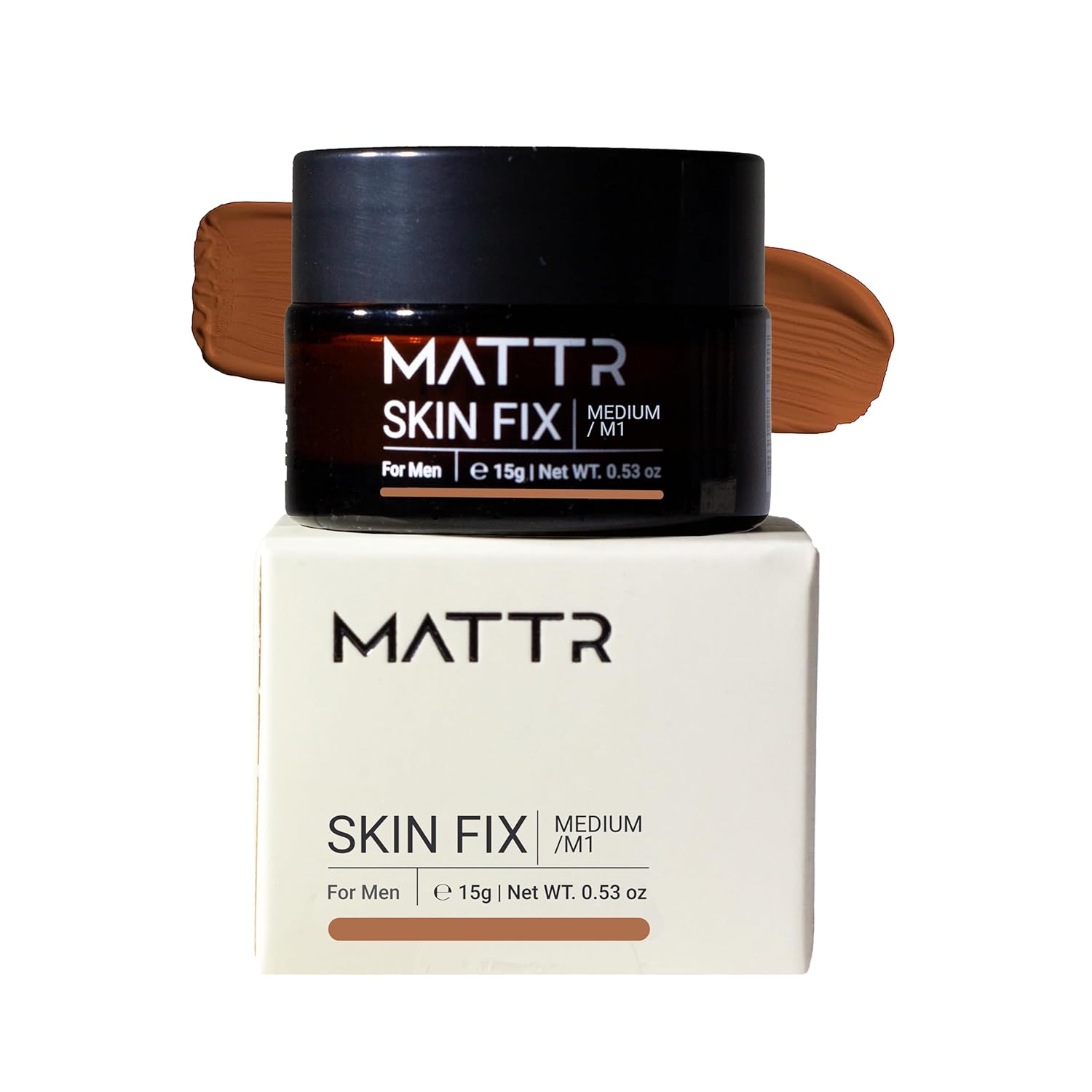 Skin Fix - Luxury - Easy for Men - Tinted Concealer - Visibly Covers Fine Lines, Under-Eye Bags, Razor Burns, Pimples - Vegan Makeup - Perfect for Gym Bag or Travel - 15G (F1)