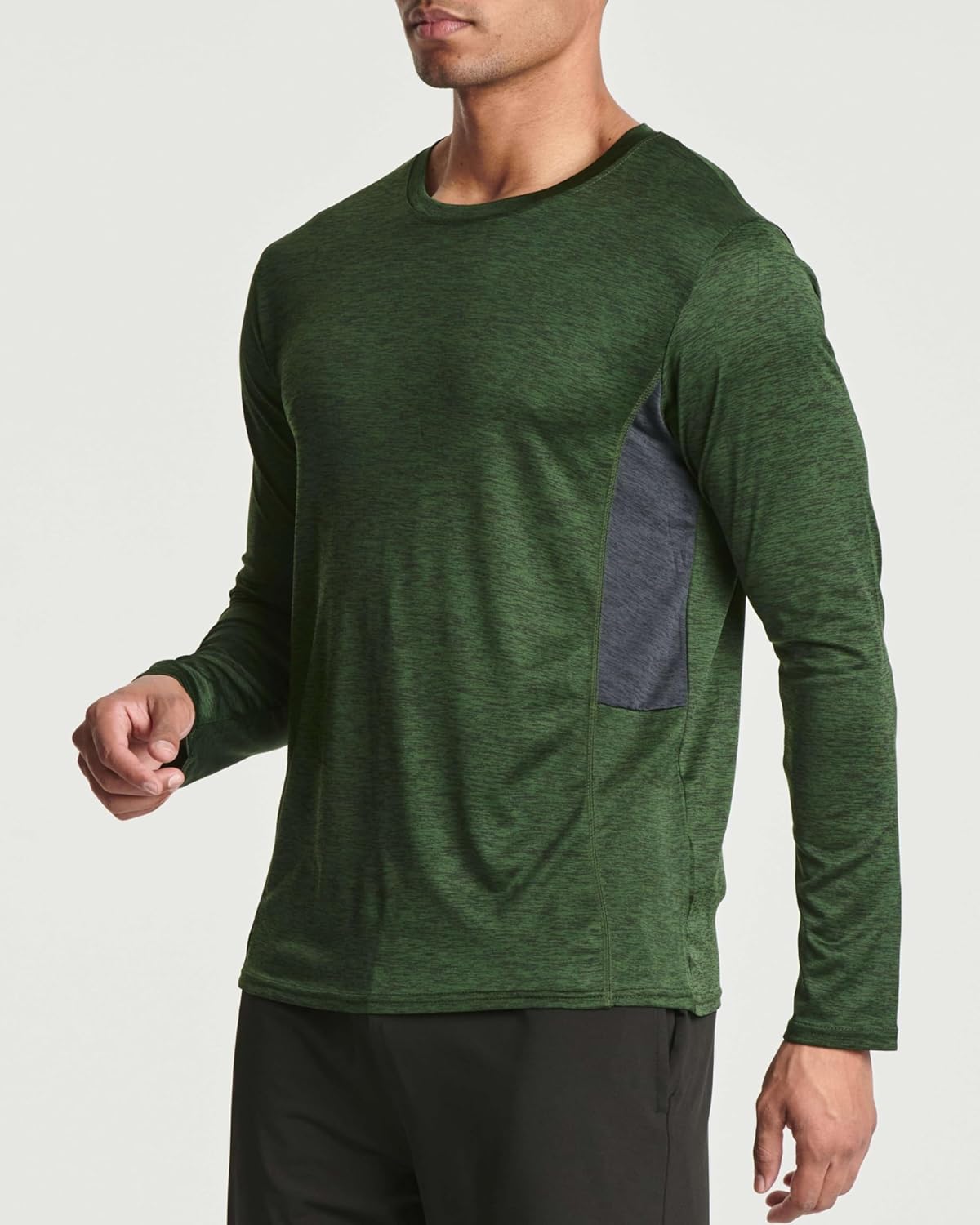 4 Pack Mens Long Sleeve Dry Fit T Shirts Hiking Fishing Workout Gym Work Sun UPF 50 Wicking Running Tee