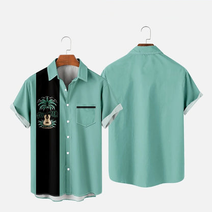 Men'S Summer Trendy Hawaiian Style Short Sleeve Casual Shirts Mens T-Shirts Shirts for Men Fashion Mens T Shirts Casual Navy,S