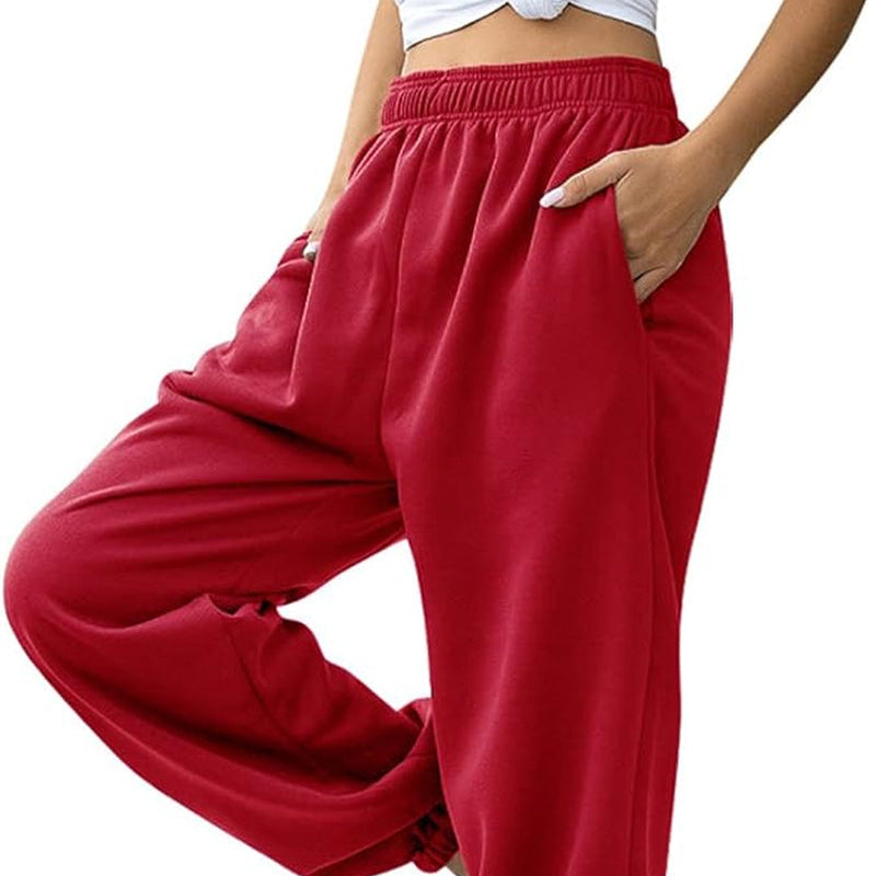 Women'S High Waisted Sweatpants Workout Active Joggers Pants Baggy Lounge Bottoms