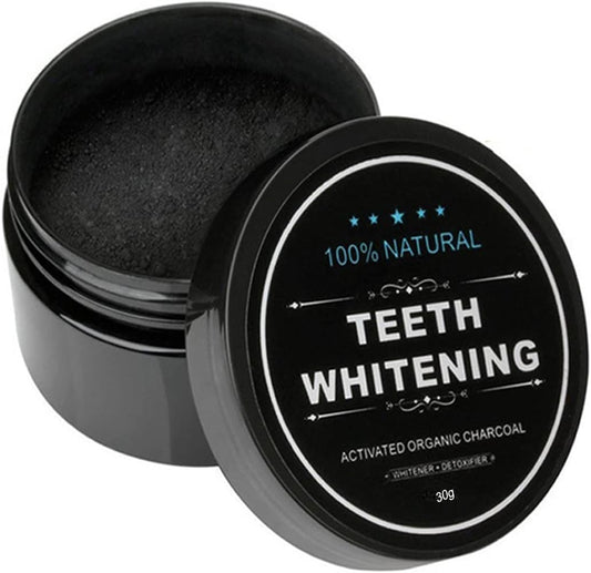 Teeth Whitening Charcoal Powder, Teeth Whitener Powder Oral Care Sets Natural Coconut, No Hurt on Enamel or Gum (1)